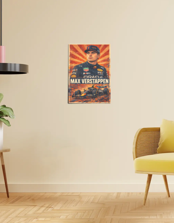 Max Verstappen A3 Poster | Crayon Style Formula 1 Art Print