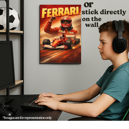 Ferrari 2004 | M.Schumacher Era Crayon Style A3 Poster