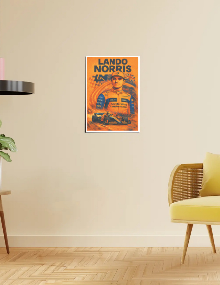 Lando Norris A3 Poster | Crayon Style F1 Print