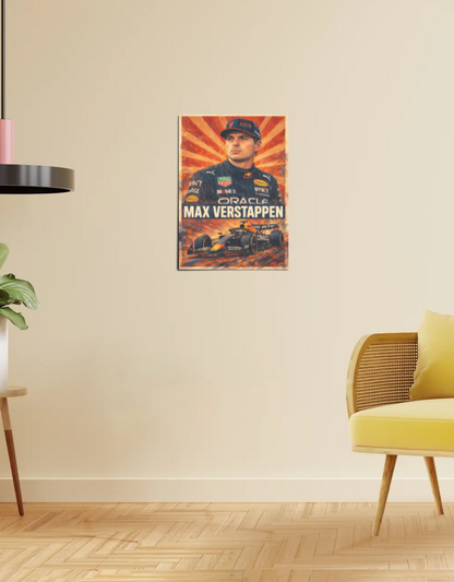 Max Verstappen A3 Poster | Crayon Style Formula 1 Art Print