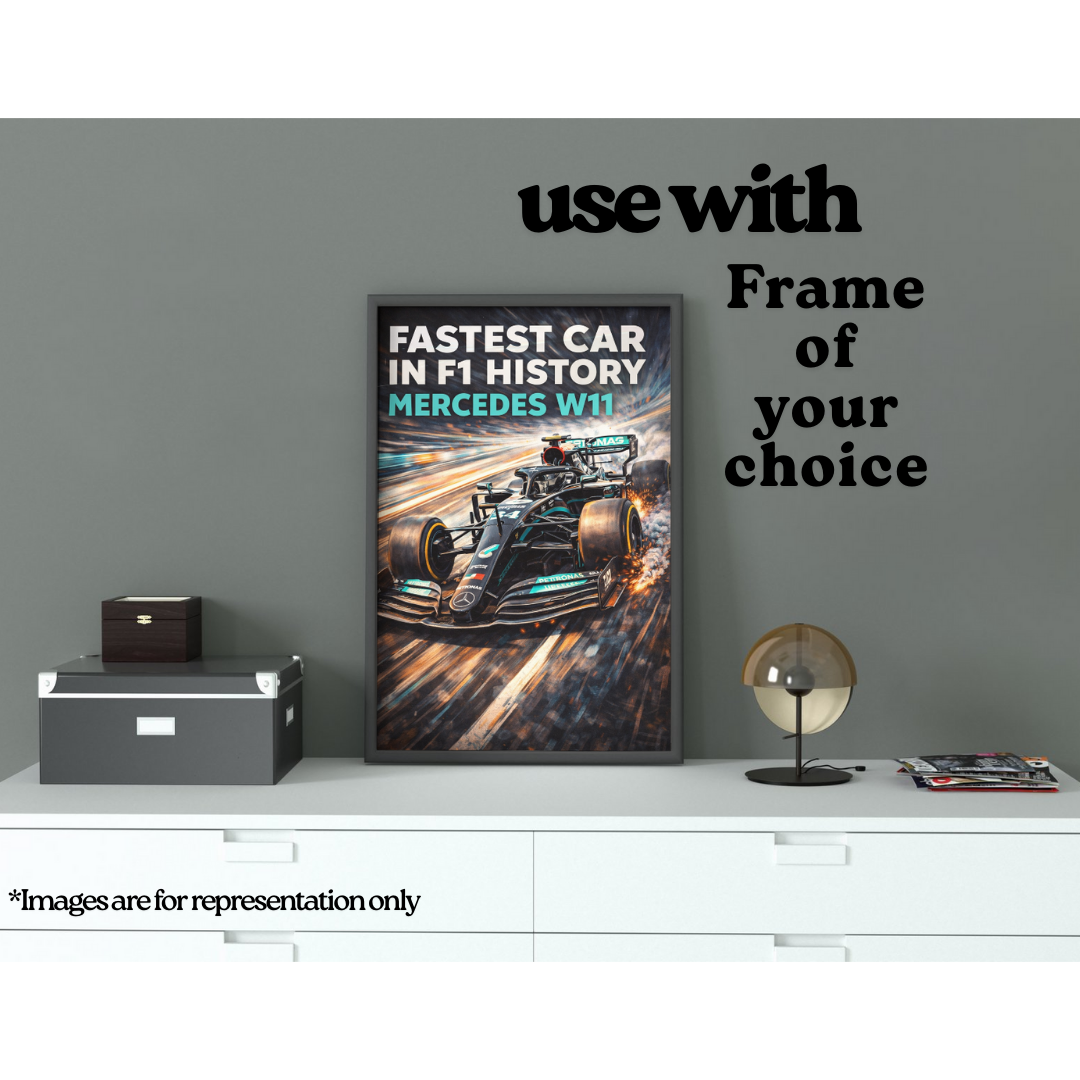 Mercedes W11 | Fastest F1 Car in History (A3 Poster)